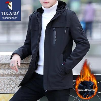 Men's Hooded Fleece Lined Windproof Jacket