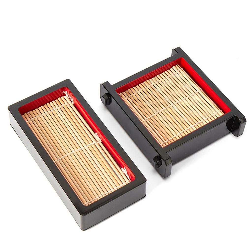 Cold Soba Noodle Plate, Easy to Clean Multipurpose Dish Platter, Bamboo Serving Tray for Home, Party, Festive Gatherings Picnic