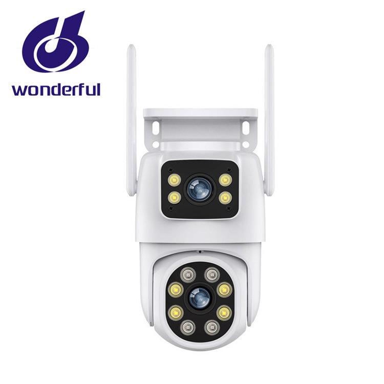 Tuya Smart Waterproof Dual-Lens Camera with Night Vision & Bluetooth Pairing.