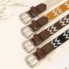 Splicing Nylon Weaving Belt Bohemian Style Waist Band Trendy Pin Buckle Waistbands