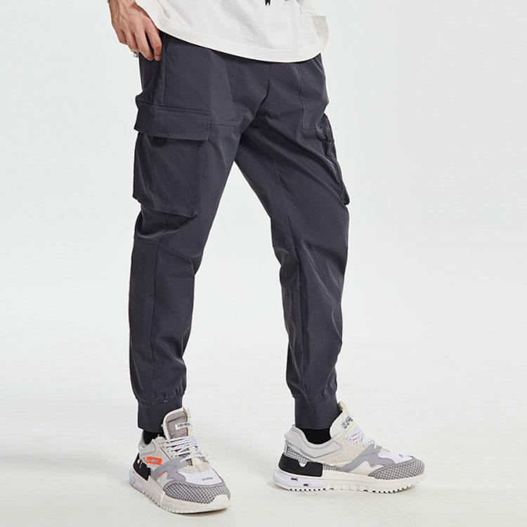 Li Ning Anti-Five Series Multi-Pocket Casual Tapered Pants Men Bottoms Cool-Black AKXQ481-1