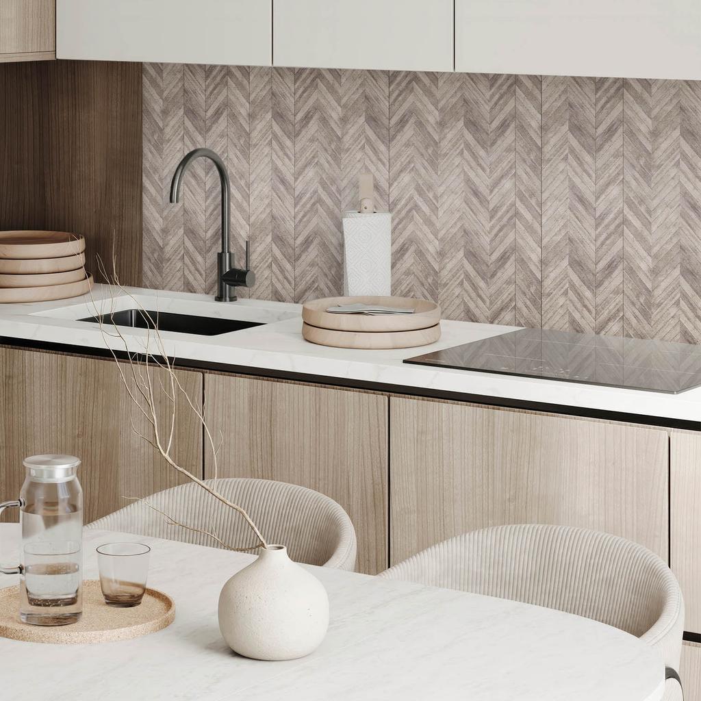 Self-Adhesive Vinyl Panel Perfect for Modern Interiors 100x50 cm Herringbone Board Pattern