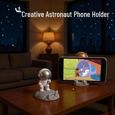 Astronaut Phone Holder: Desktop Stand for Live Streaming & Reading