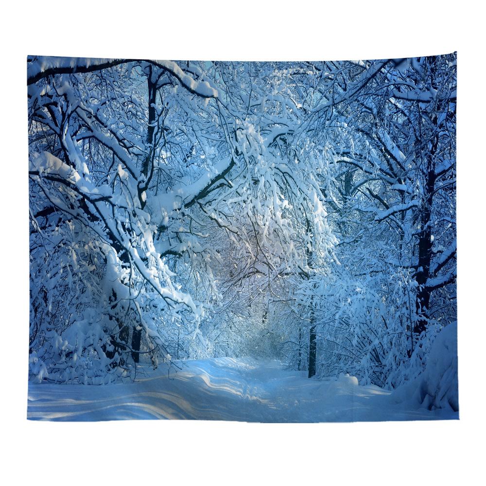 Рождественский гобелен со снежной сценой — фото 13