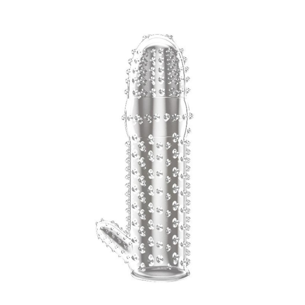 Male Wolf Sleeve Transparent Crystal Sleeve Semen Retention Ring Sleeve Wolf Spike Sleeve Adult Novelty Bedroom Pleasure