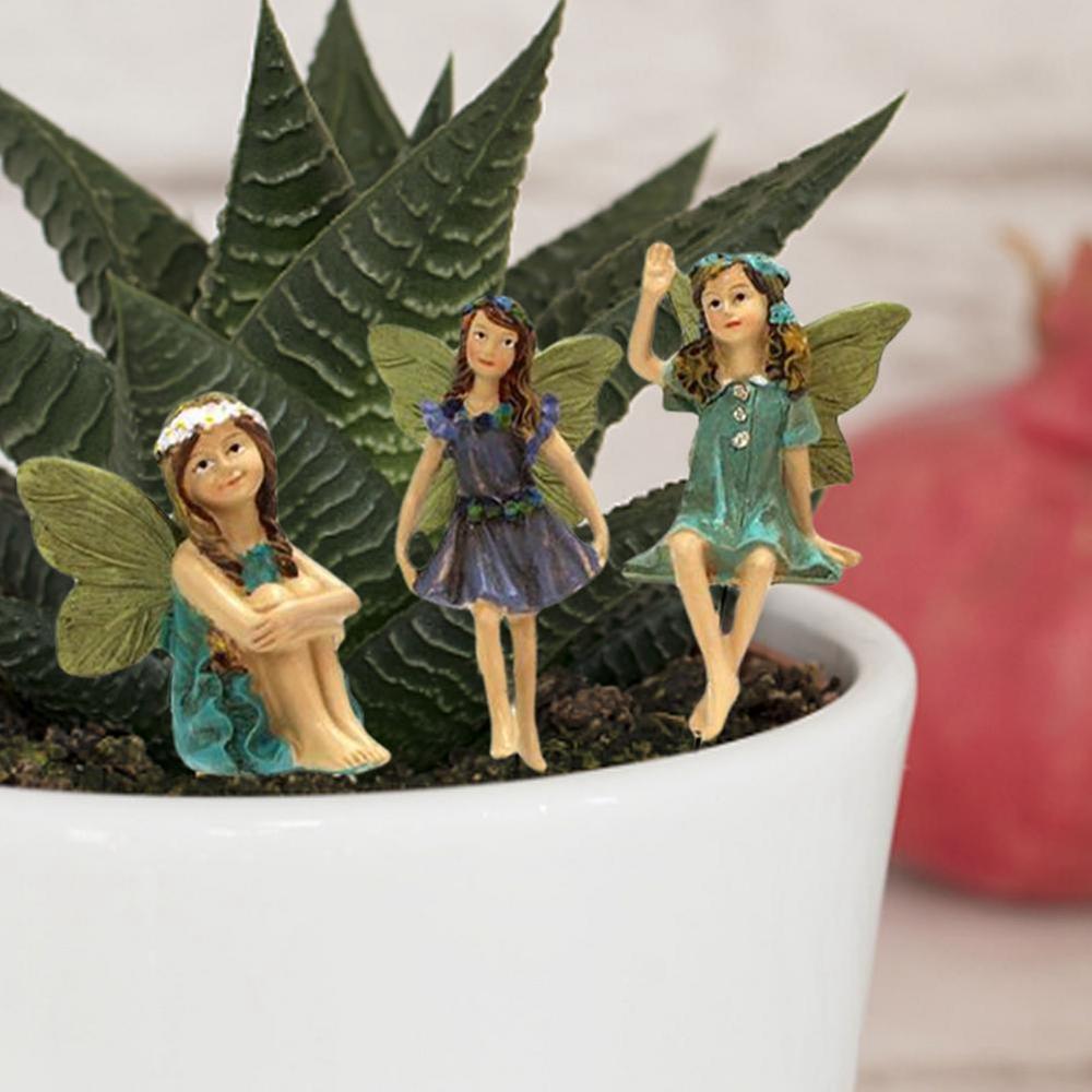 Home Decor Ornaments Plug In Miniature Fairy Garden Accessories Fairies Figurines Outdoor Decor