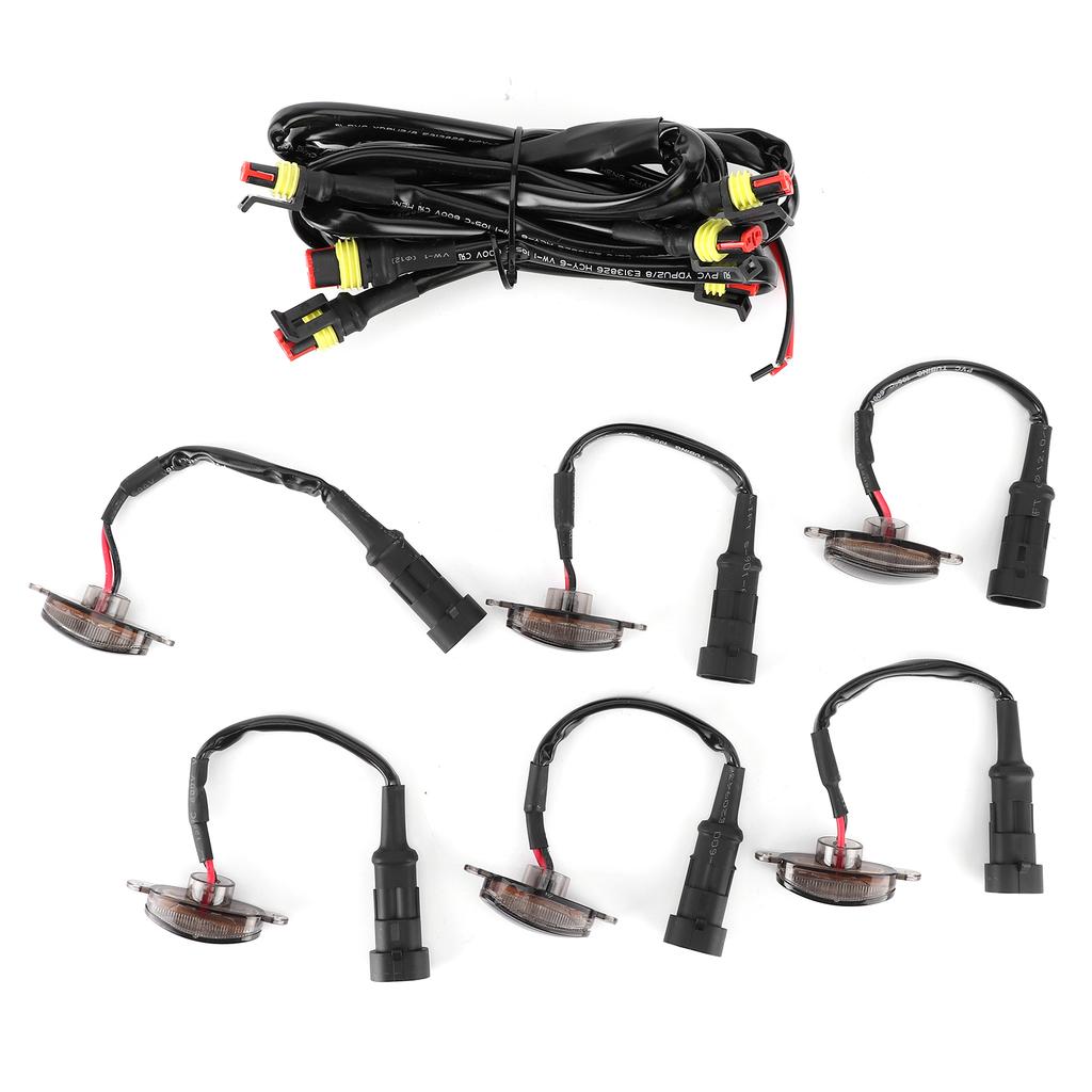 Vattentät LED Främre Grill Varselljus Varning för Dimma Passar för Ford F150 SVT RAPTOR 2004‑2019 Rött Ljus