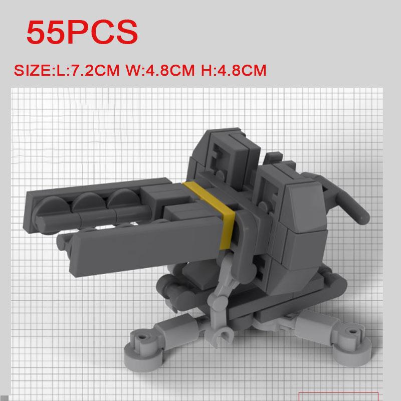 MOC Building Blocks Military Scene Character Accessories Assembled Artillery Mech Radar Receiving Station Bricks Gift Toy K063