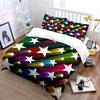 Colorful Star Decorative Set Soft Skin-Friendly Bedding Set Includes 1 Duvet Cover And 2 Pillowcase Gift