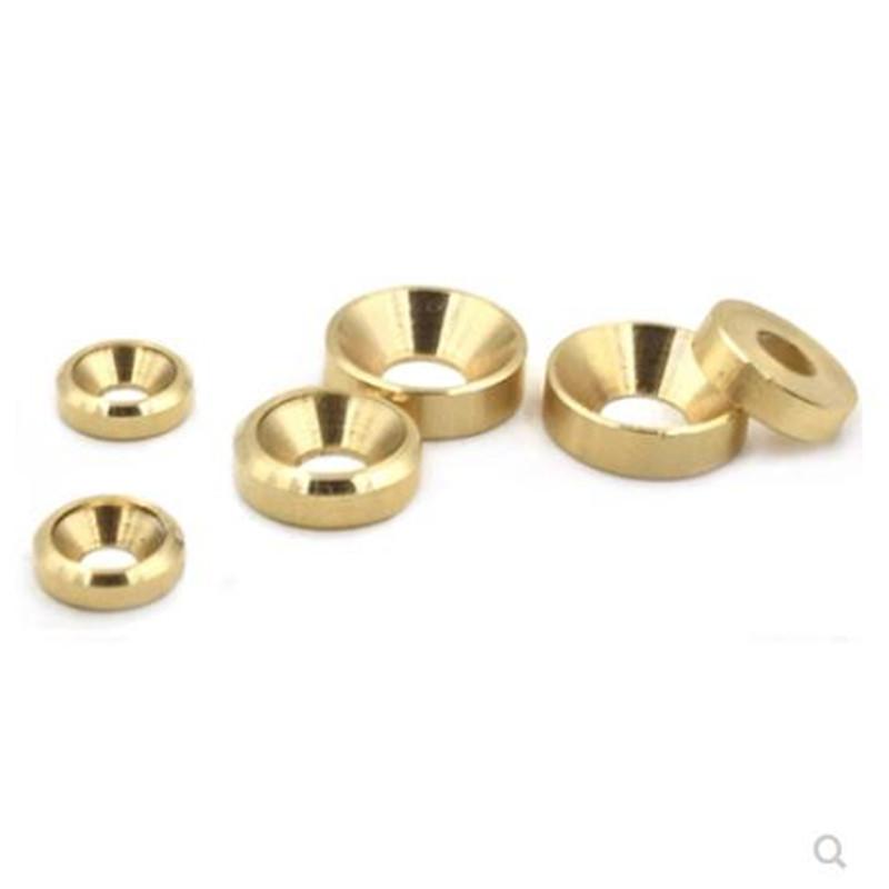 10pcs M3-M6 Brass/Copper Metal Washers: Countersunk & Flat Screw Gaskets (Meson Type), 8-14mm Outside Diameter