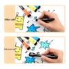 1 Set mit 12 Zeichenmarkern, magnetisches Set, Kreidemarker, Whiteboard, wasserbasierte Farbmarker, trocken abwischbare Marker mit Radiergummi, tragbar