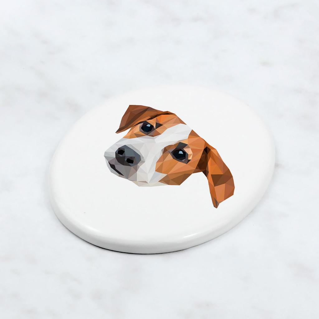 Jack Russell Terrier -Płytka Ze Zdjęciem I Napisem Geometryczna Marki Art-Dog