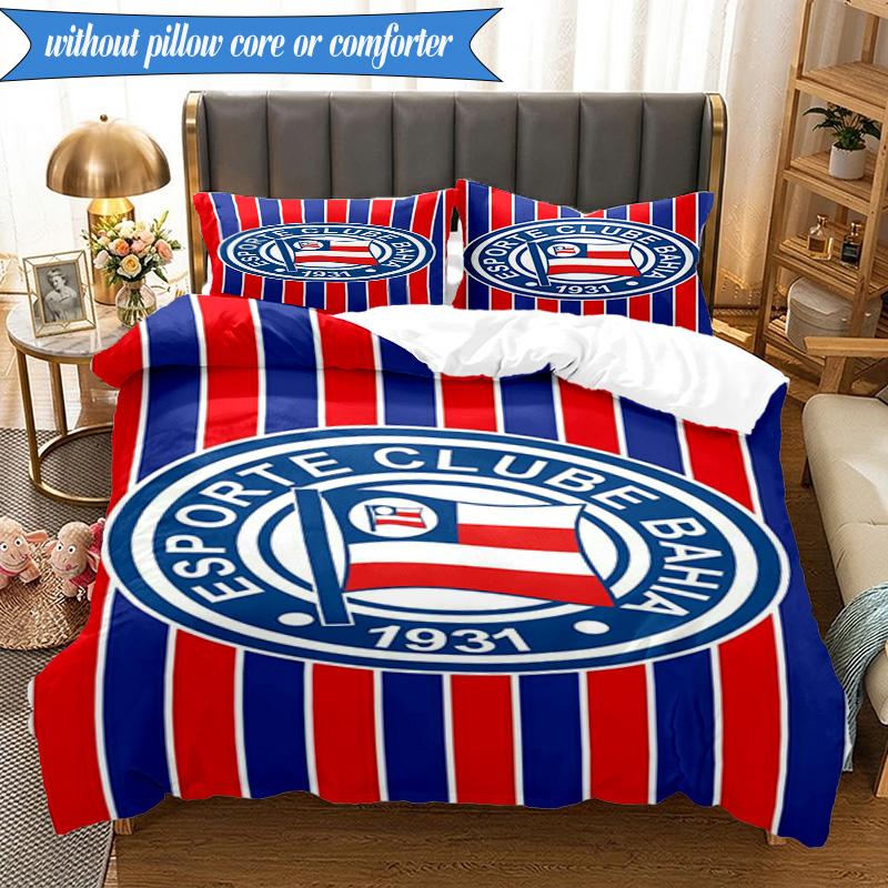 3PCS Esporte Clube Printed Soft Bedding Set,Including 1pc Duvet Cover And 2pcs Pillowcases Perfect for Bedroom, Dormitory, Fan gift