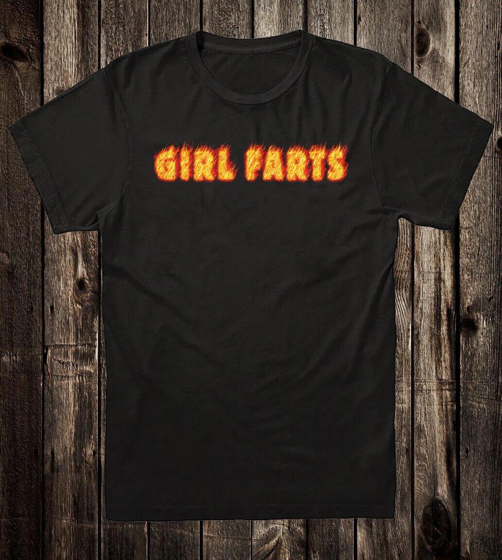 Novelty Tee T Shirt GIRL FARTS Very Punk Rock Flames Wow 2XL