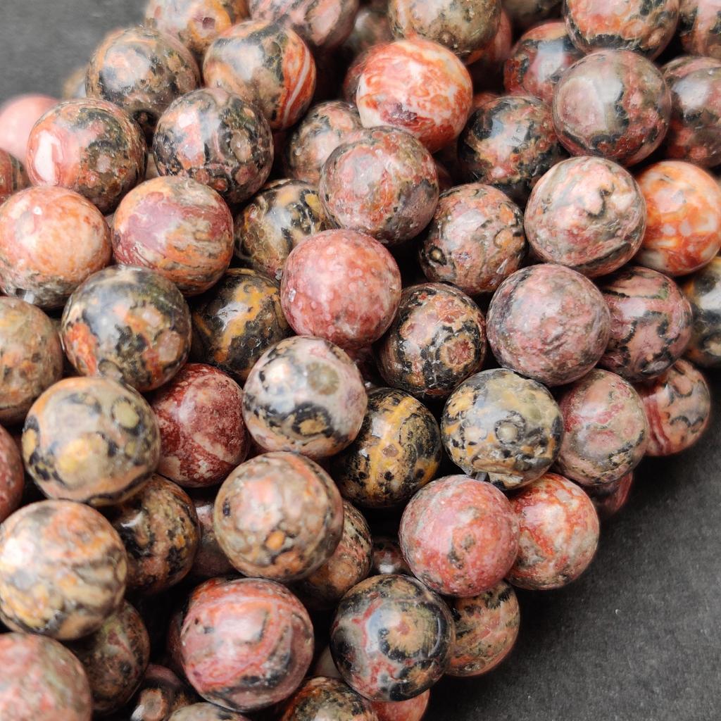 Designer Leopard Skin Jasper Beads, Matt Genuine Natural Gemstone, Round Loose Beads, 6MM 8MM 10MM Size Available.