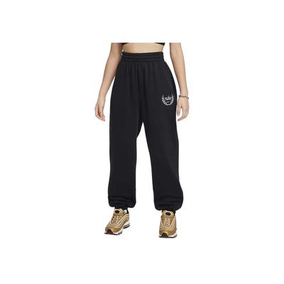 Sportswear Club Lightweight Elastic Embroidered Logo Warm Fleece Pants Kids Bottoms Black White FZ5571-010