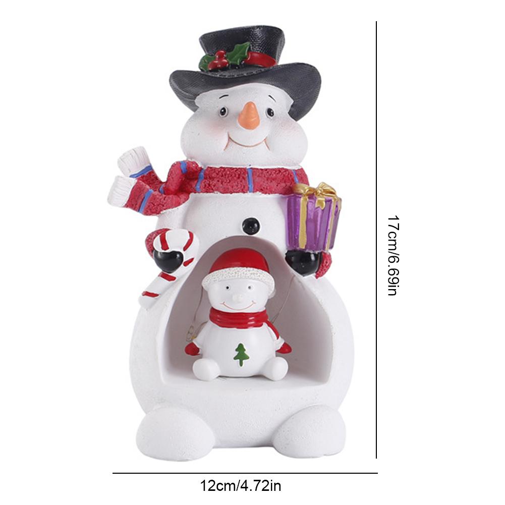 Christmas Cartoon Bedside Light Resin Kawaii Desk Lamp Festival Theme Cute Lamp Ornament for Home Party Decor