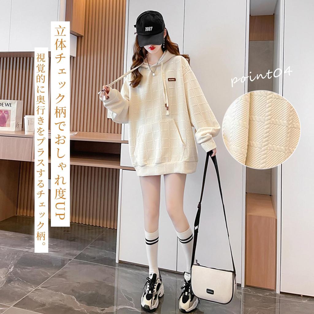 Tamglean Quion Thick Hooded Pullover for Autumn and 3D Large Casual Loose Plus Soft Women's Winter, Print, Pockets, Top, Warm, Figure-Flattering, Fit,