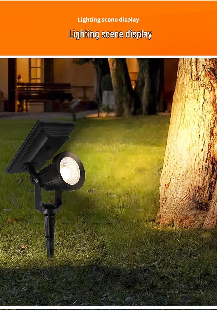 Waterproof Outdoor Solar LED Spotlights for Landscapes and Courtyards