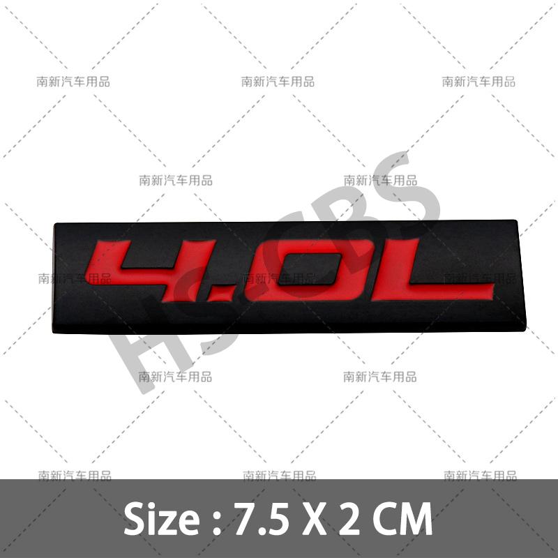 fsbn3 3D Metal 4.0L 4.6L 4.7L 5.0L 5.3L 5.7L Car Rear Trunk Emblem Badge For Jepp Dodge  Volvo Ford Cadillac Chevrolet  Honda Toyota