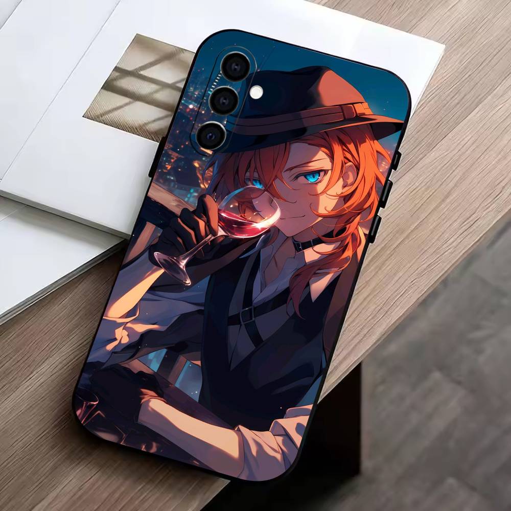 

Bungo Stray Dogs N-Nakahara Chuuya Phone Case Black Silicone Soft For Samsung Galaxy A73,A72,A71,A70,A53,A52,A51 Samsung a52