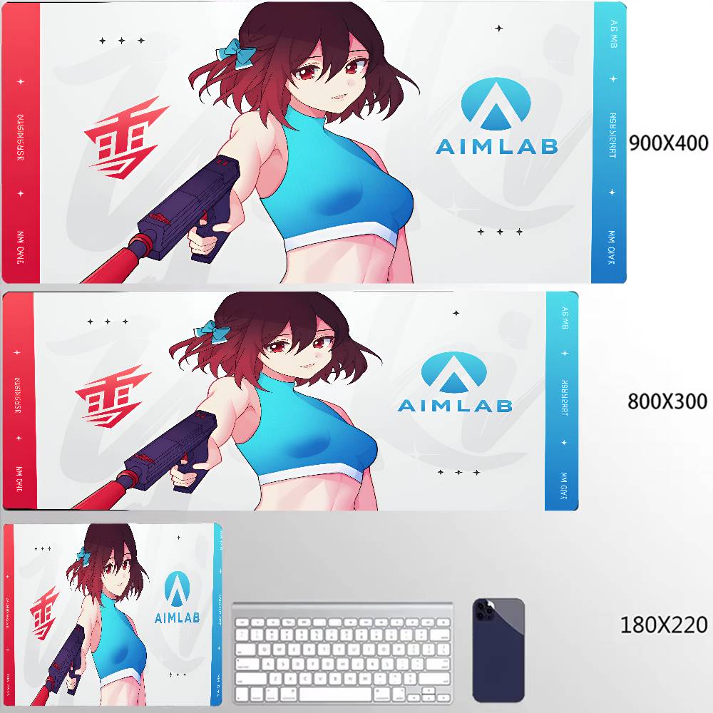 Anime Mask Girl Mouse Pad YUki Aim Gaming Speed Mouse Mat Game Premium Mousepad Gamer E-Sports Desk Mat Computer Keyboard Mats2