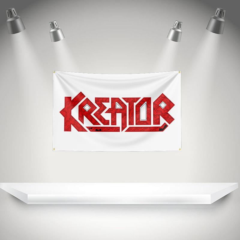 K-Kreators Flag Rock Music Band Banner HD Printing Tapestry Exhibition, Music Band Fans, Garage Decor