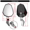 Vibration Proof Motorcycle Rearview Mirror Expanded Visual Range Glares Resistant Mirror Effortlessly Setups