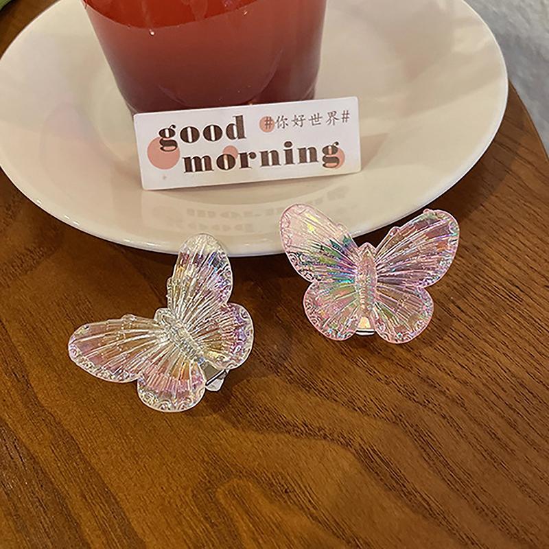 Colorful Butterfly Hairpin Side Clip Girl Sweet Broken Hair Clip Bangs Clip For Women  Barrettes Hair Accessories