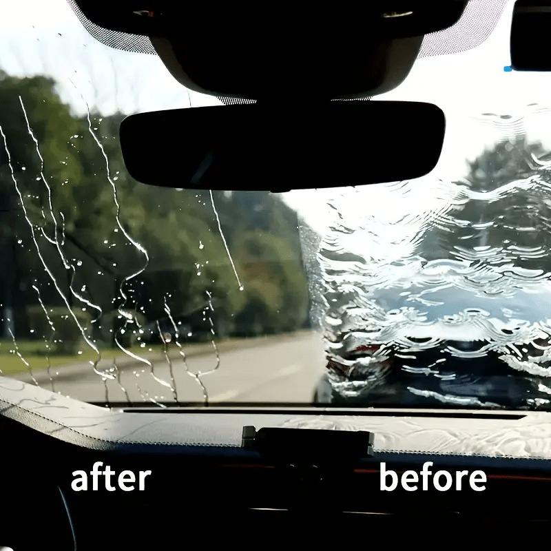 Car windshield waterproof spray, hydrophobic raindrop repellent coating set, anti-fog and mirror effect for windows and bathroom