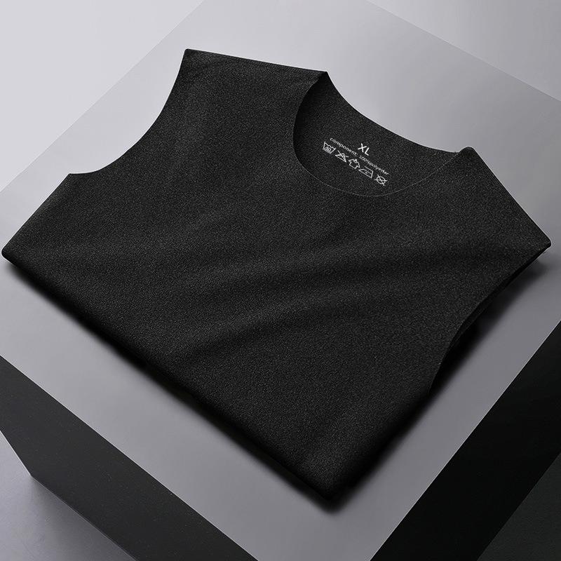 Autumn and Winter Fleece-lined Thickened Double-sided Velvet Men's Thermal Vest Base Shirt
