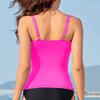 Summer Women Vest with Breast Pads Round Neck Conservative Swimming Top Sleeveless Slim Fit Pleated Elastic Beach Tank Top