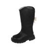 Kids Princess Boots with Sweet Back Bows Girls  Boots Round Toes Soft Bottom  Autumn  Children Mid-calf Boots