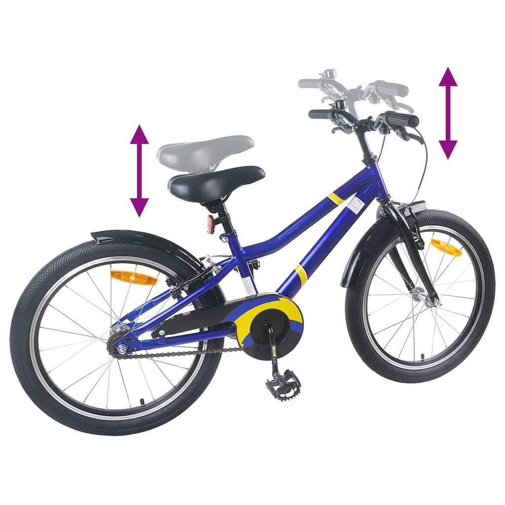 Bicicletă pentru Copii 22 Inch pentru Vârstele 7-12 Albastru și Negru