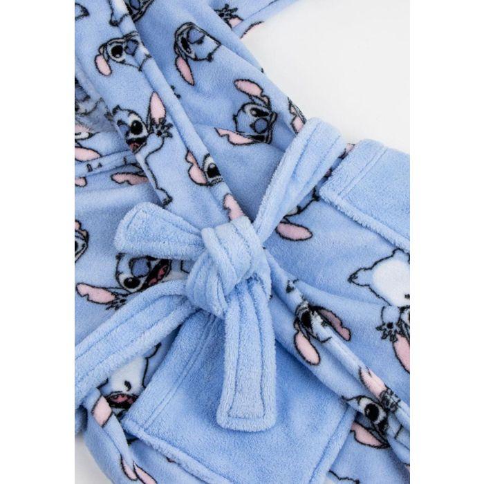 Peignoir Enfant en Polaire Stitch à Capuche
