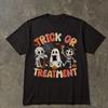 Trick Or Treat Halloween Shirt, Cute Spooky Ghost Mummy Skeleton Graphic Tee