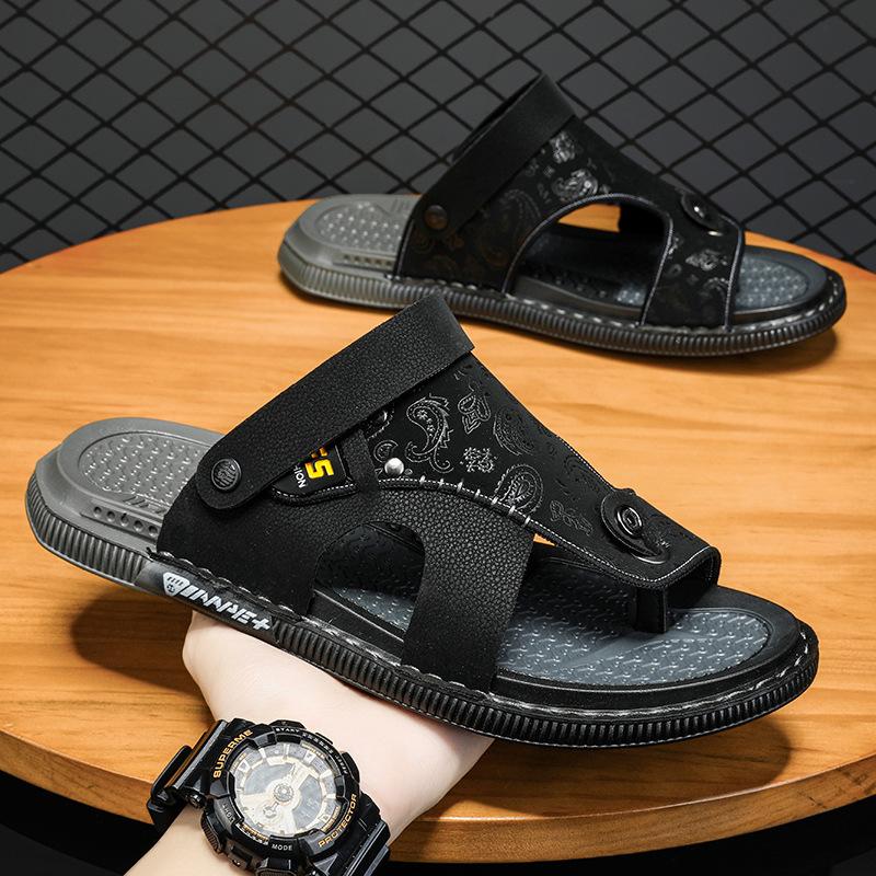 Summer new sandals men's dual-purpose flip-flops wear platform beach shoes non-slip and wear-resistant daily summer shoes
