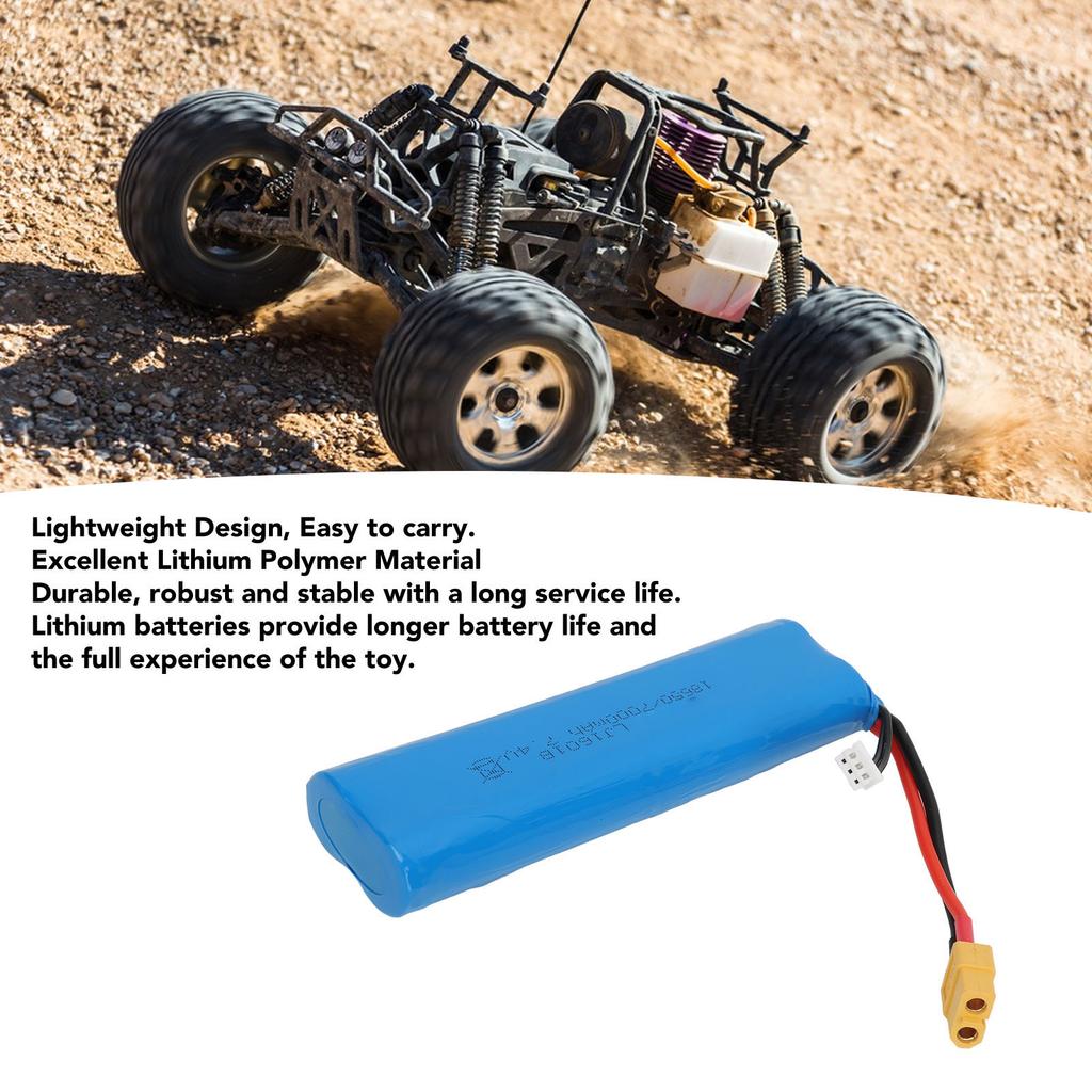 Replacement Hobby Battery Rechargeable 2S 7000mAh Lithium Battery for Henglong 3818 3889 3809 RC Tank with XT60 Head