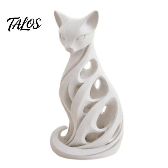 Desk Toys for Adults Spiral Cat Sculpture Resin Ornament, Creative Twisted Statue, Artistic Modern Indoor Decorations Desktop Decor Home Living