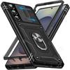 Case For Samsung S25 Ultra S24 S23 S22 Plus S25 FE A56 A36 A26 Slide Camera Cover+Ring Stand+Magnetic Attraction,Armor Back Cover, Drop Protectio