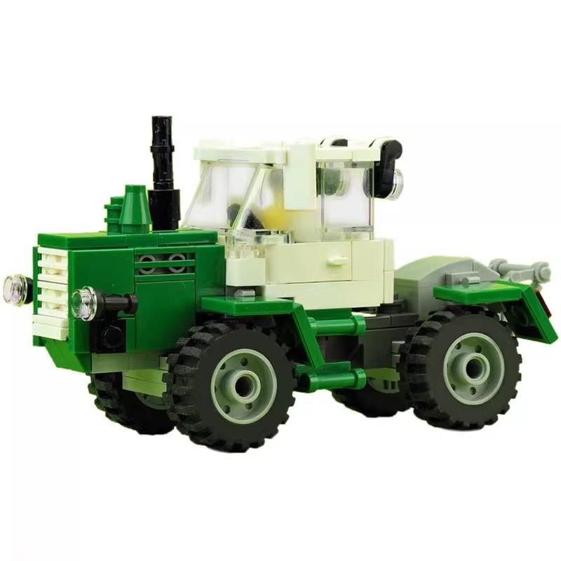 170 PEZZI MOC Mattoncini Trattore Verde Serie Città Creativa Set Giocattolo Mattoncini Piccoli Per Bambini Gioco STEM