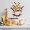 Creative Coffee Cups Cat Coffee Shops Kitchen and Dining Rooms Wall Background Beautification and Decorative Wall Stickers