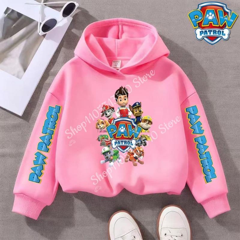 Paw Patrol Clothing for Boy Girl Long Sleeve Hoodie Chase Skye Clothes Tee Comfortable Tops Cartoon Base Swsweatshirt Kids Gift