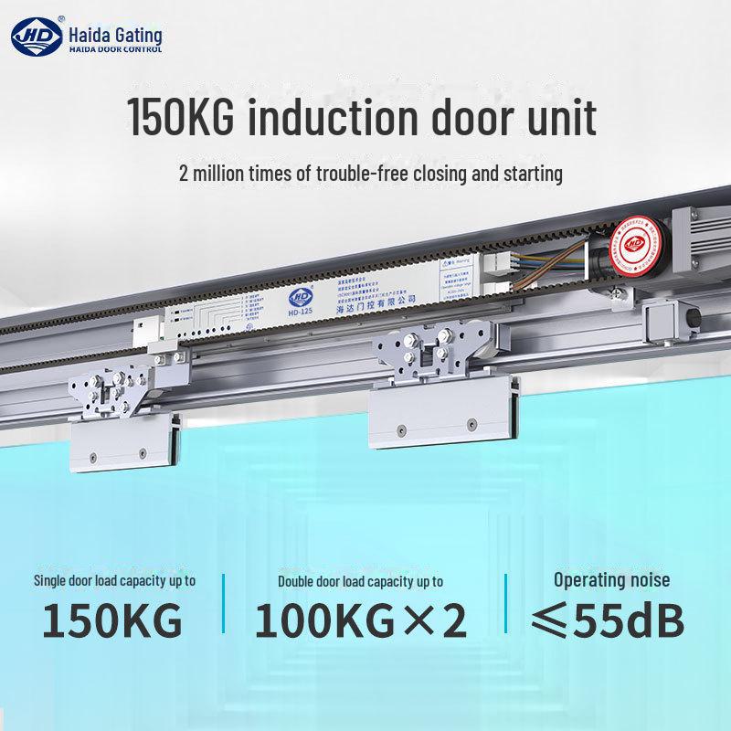 Haida Automatischer Schiebetürmotor für Glas mit Induktionsschiene, Komplettset mit 125 Einheiten