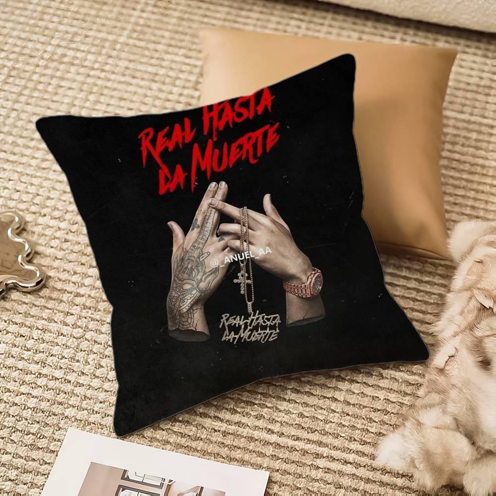 

Real H-Hasta L-La Muerte Pillow Case Anti-dustmite Invisible zipper Sofa Bed 12x12Inch