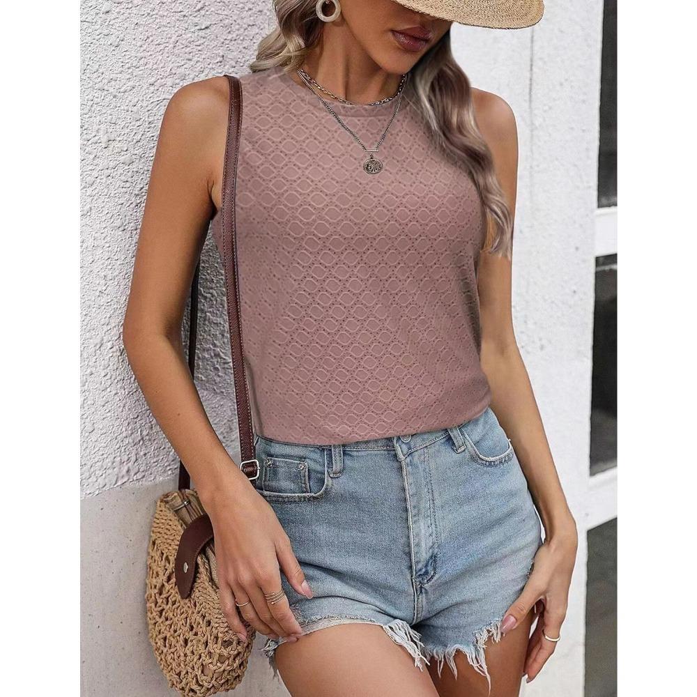 İlkbahar ve Yaz Yeni Yuvarlak Yaka Baskılı Atlet Tişört Kolsuz Üst