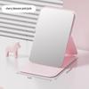High-Definition Portable Rectangular Makeup Mirror with Folding Round Corners