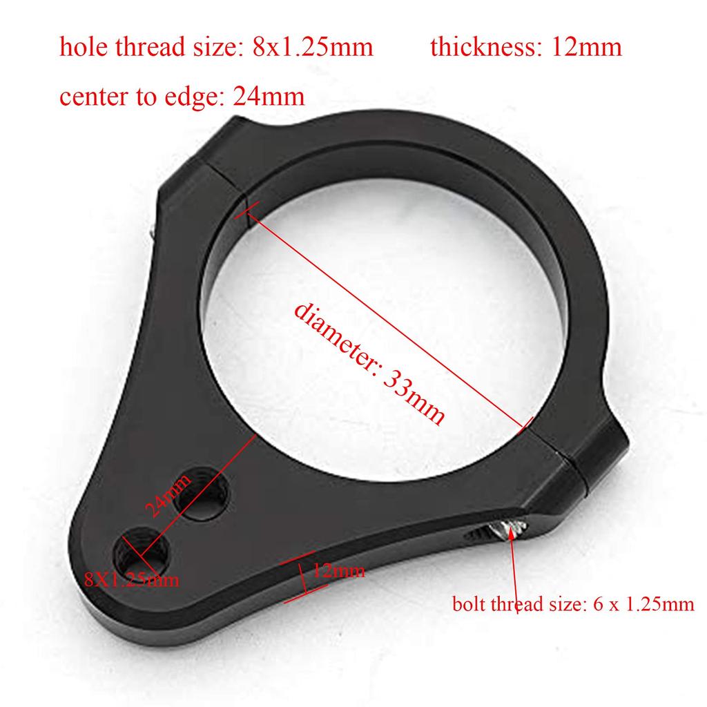 HYEPIVOT CNC Aluminum Motorcycle Fork Tube Bracket Steering Damper Frame