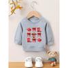 European sizes Cute Print Pattern Sweatshirt for Baby Kids, Comfortable And Easy with a Round Neck