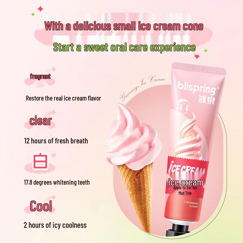 Bingquan Ice Cream Chewing Gum Flavor Toothpaste